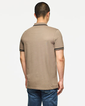 Weekend Offender Levanto Polo Shirt (Tobacco Brown/Black)