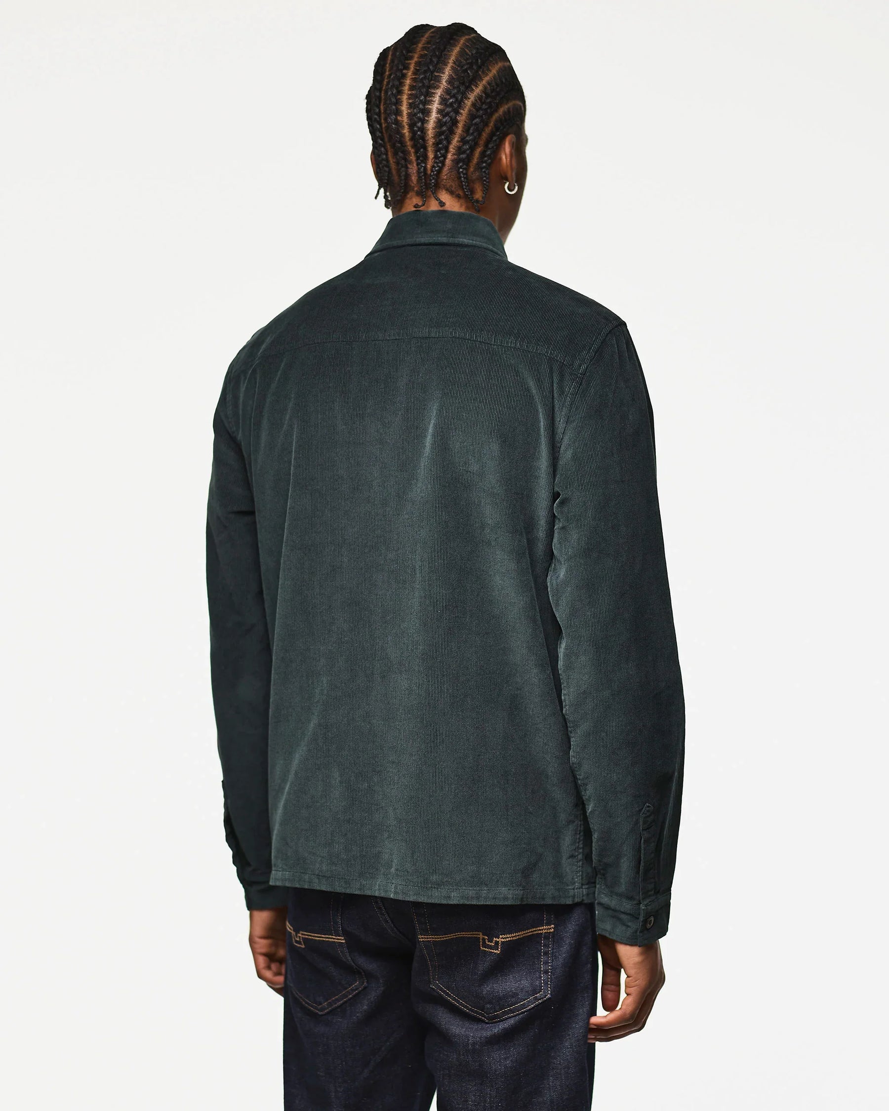 Weekend Offender Welch Cord Shirt (Black Forest Green)