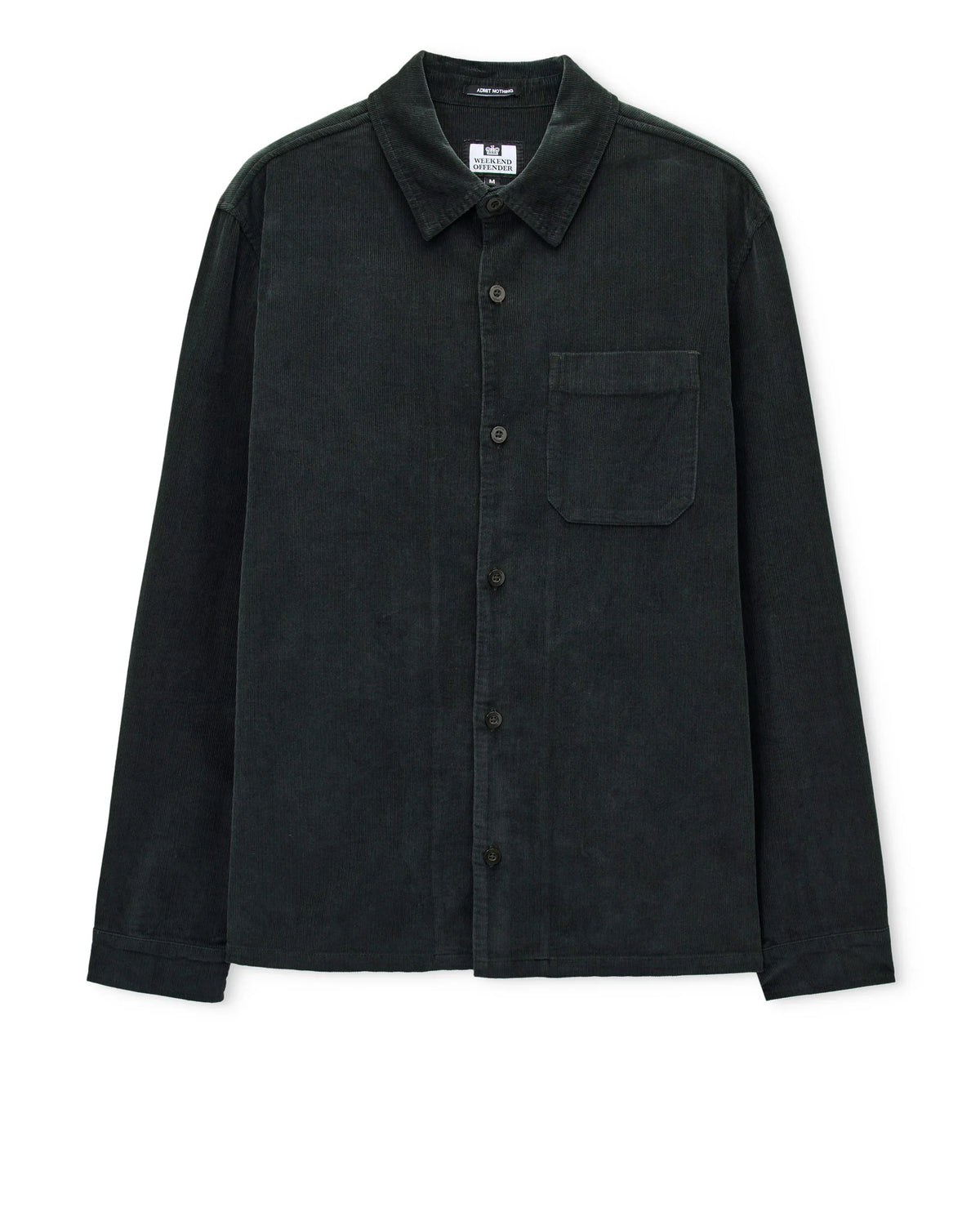 Weekend Offender Welch Cord Shirt (Black Forest Green)