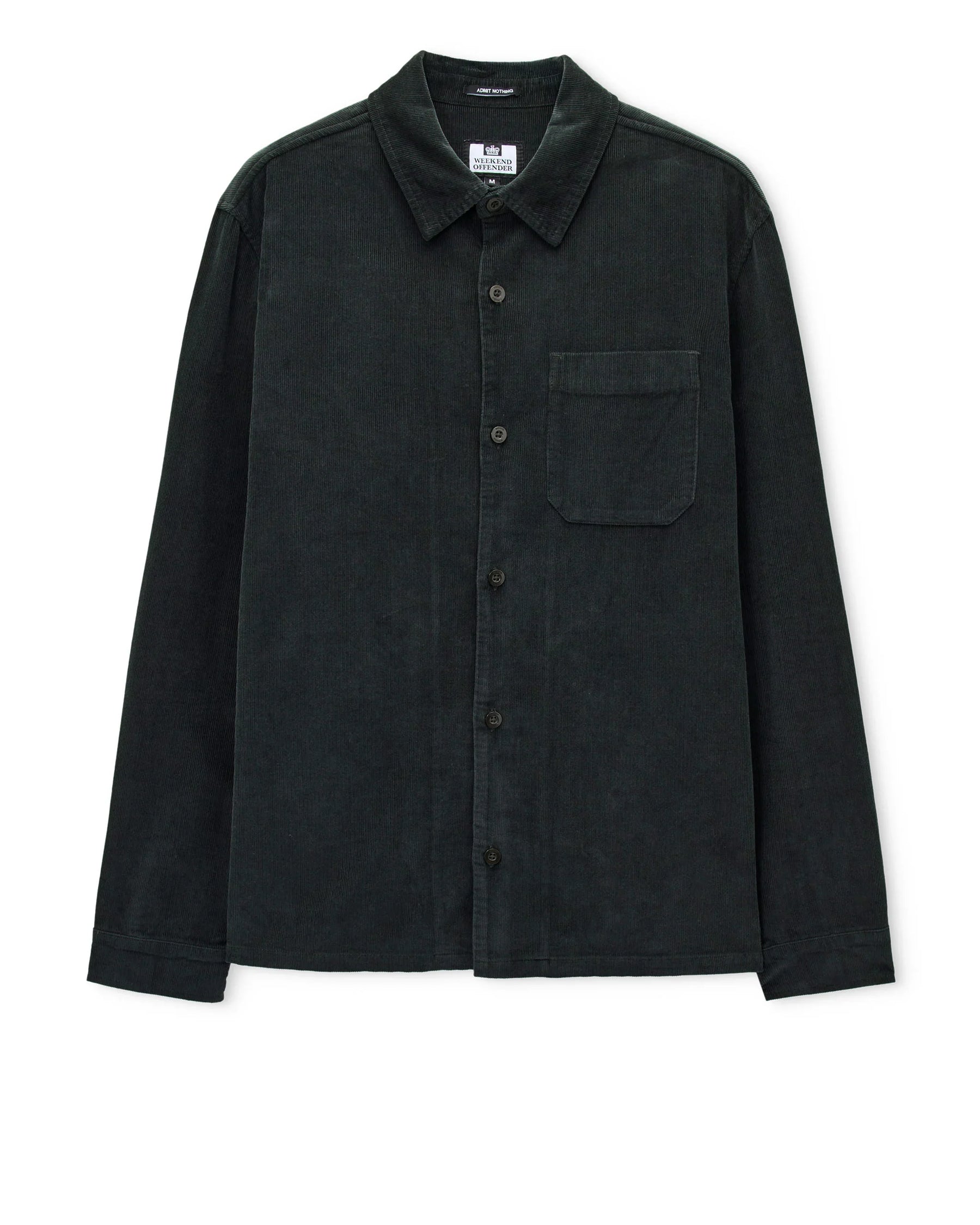 Weekend Offender Welch Cord Shirt (Black Forest Green)
