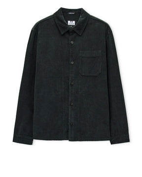 Weekend Offender Welch Cord Shirt (Black Forest Green)
