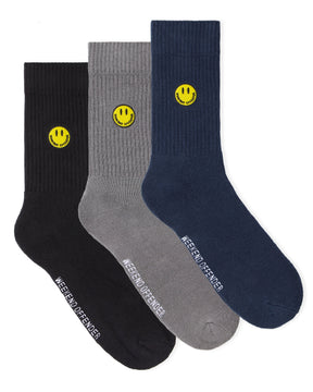 Weekend Offender Smiley Sports Socks (Navy/Black/Grey)