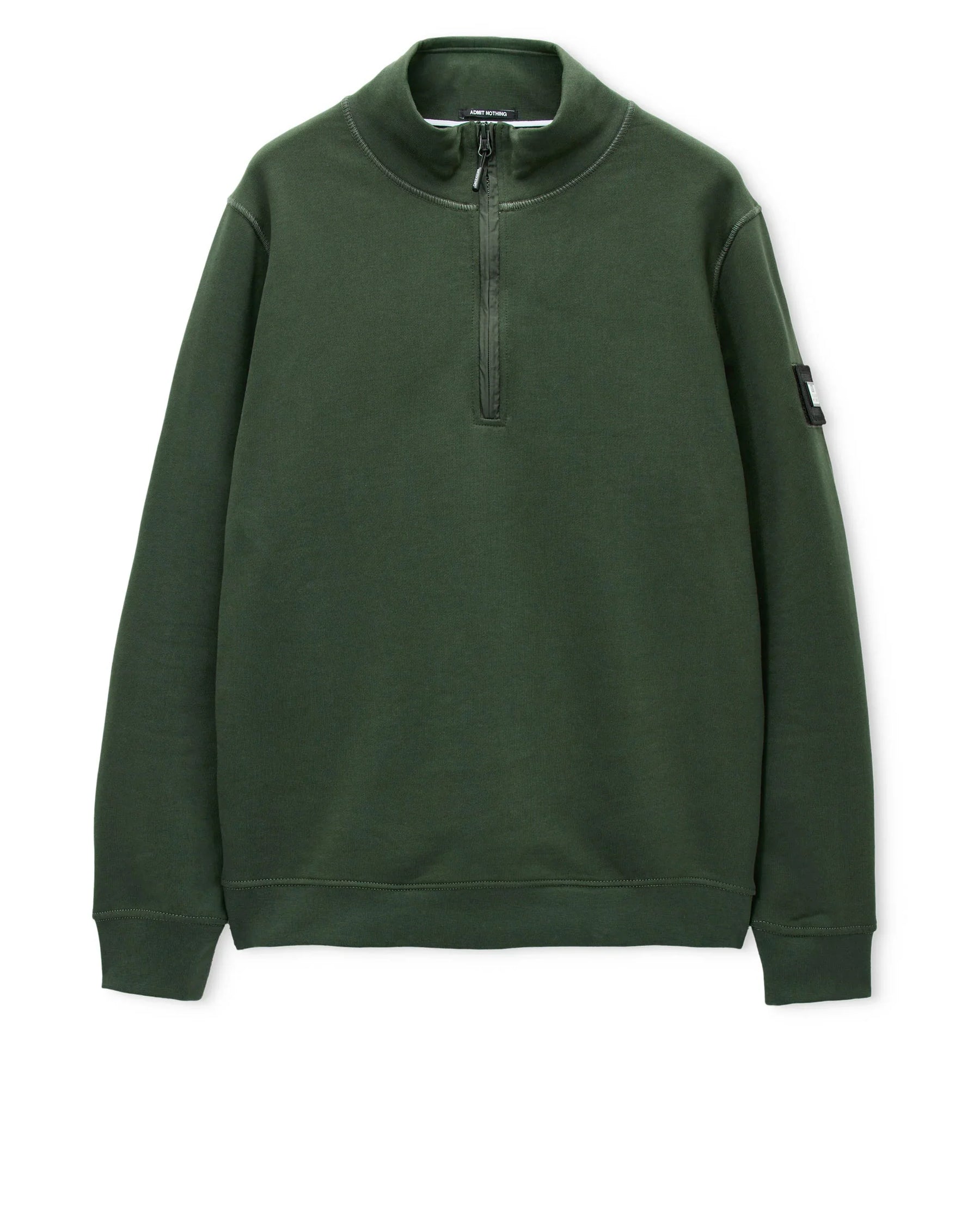 Weekend Offender Kraviz 1/4 Zip Sweatshirt (Black Forest Green)