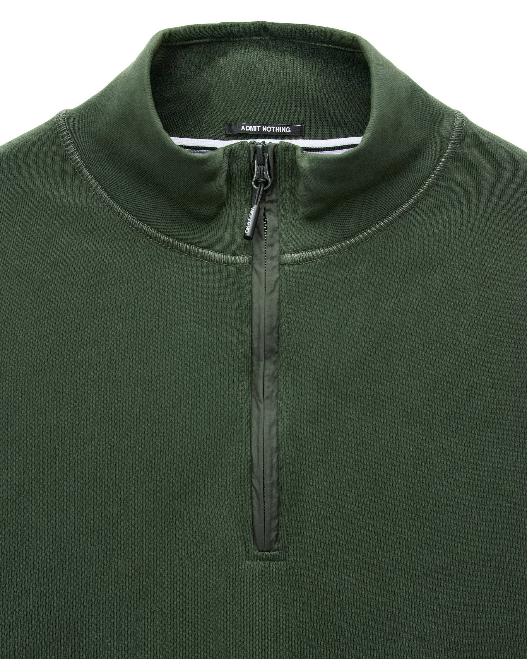 Weekend Offender Kraviz 1/4 Zip Sweatshirt (Black Forest Green)