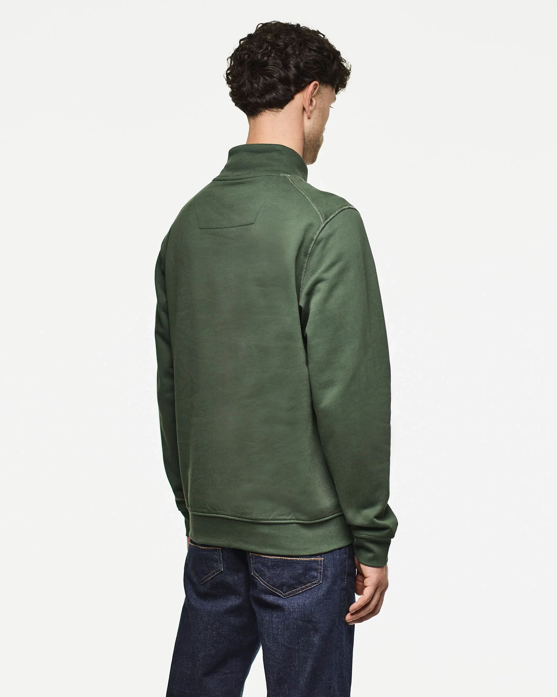 Weekend Offender Kraviz 1/4 Zip Sweatshirt (Black Forest Green)
