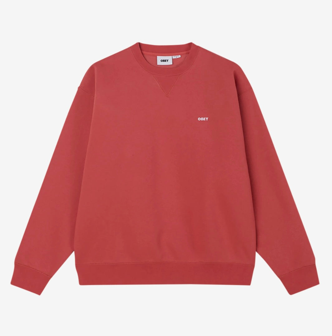 Obey Established Works Bold Crew (Mineral Red)