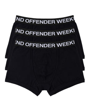 Weekend Offender Boxer Shorts Pack of 3 (Black)