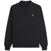 Fred Perry Classic Knitted Long Sleeved Shirt (Black)
