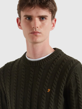 Farah Knight Cable Sweater (Evergreen)