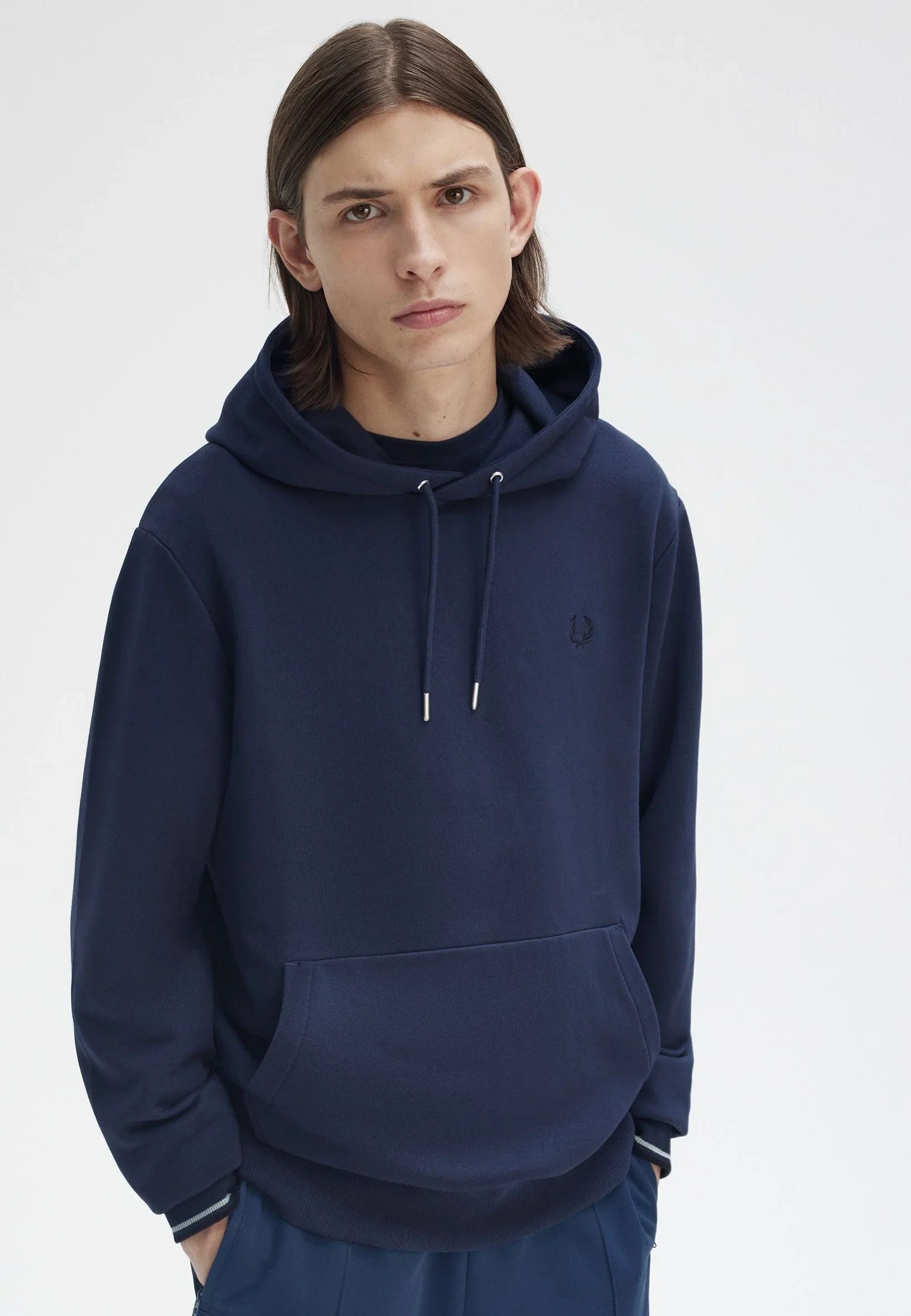 Tipped Hooded Sweatshirt (Tennis Blue)