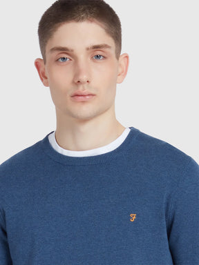 Farah Mullen Crew Neck Sweater (Cold Metal Marl)