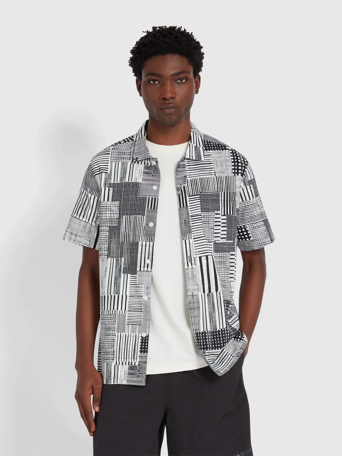 Farah Chiltern Archive Print Shirt (Black)