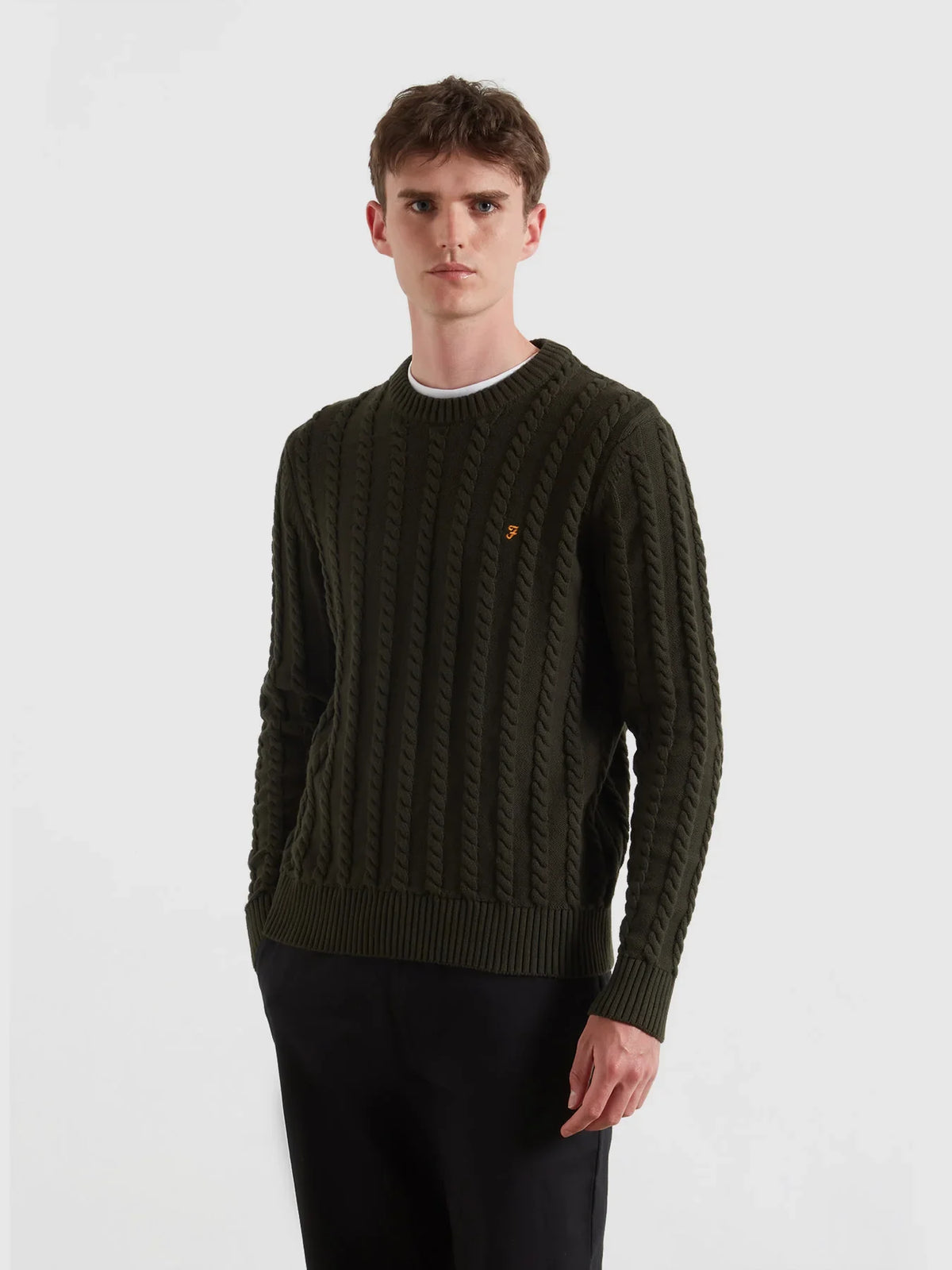 Farah Knight Cable Sweater (Evergreen)