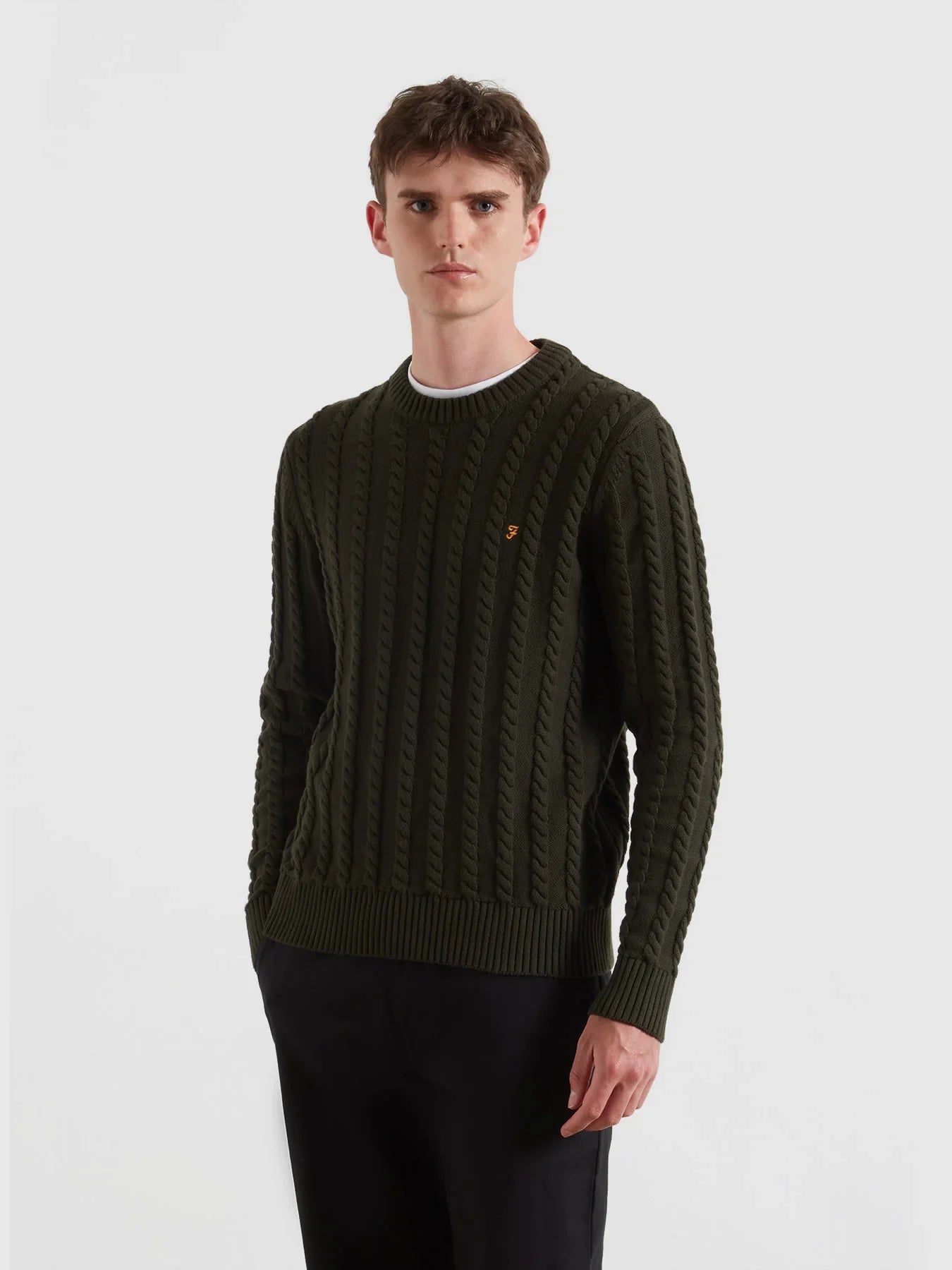 Farah Knight Cable Sweater (Evergreen)