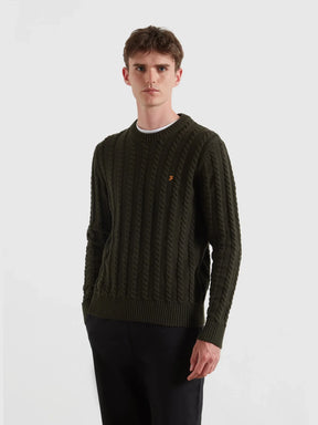 Farah Knight Cable Sweater (Evergreen)