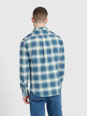 Farah Brewer Slim Fit Oxford Shirt (Cold Metal)