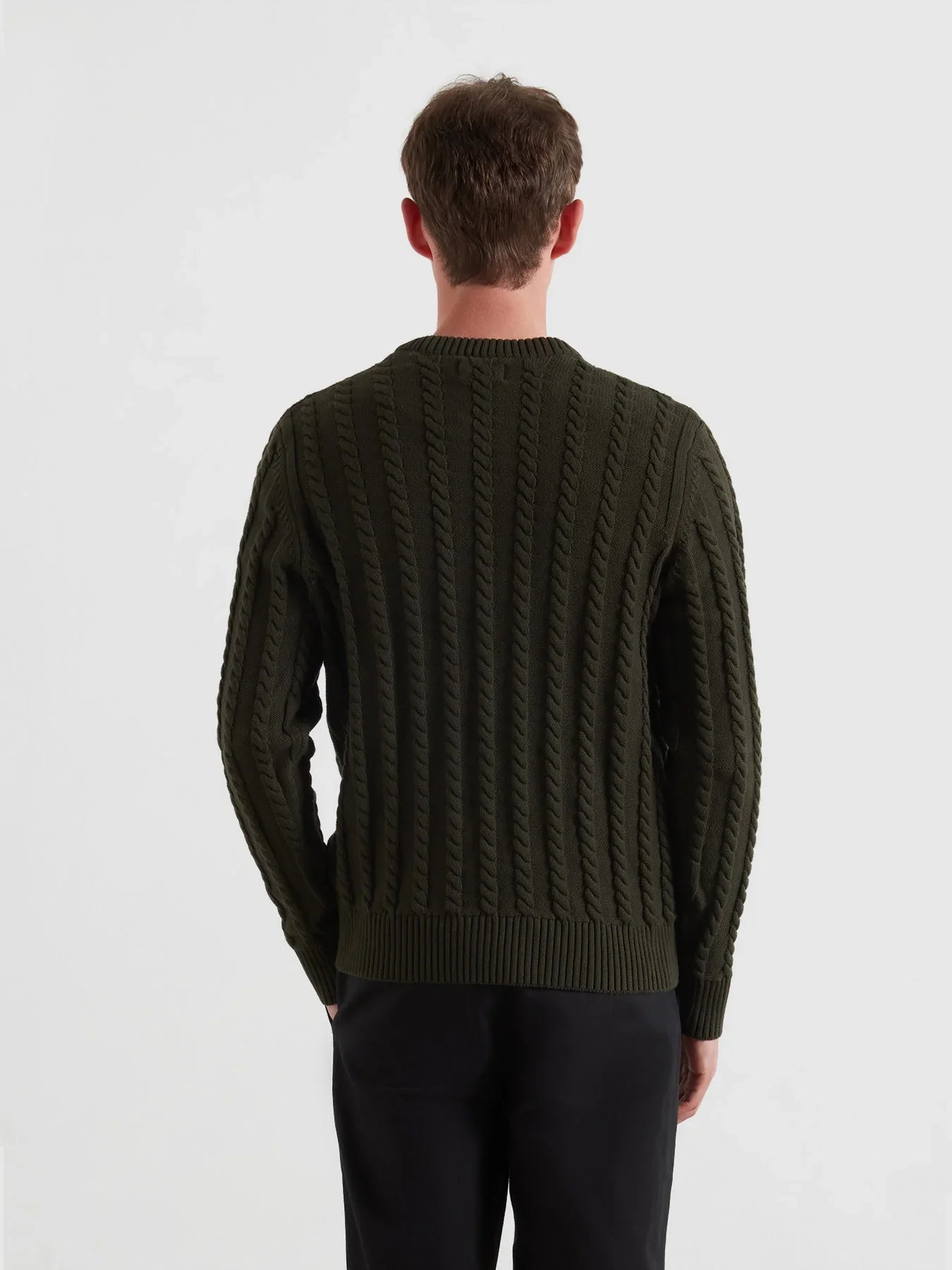 Farah Knight Cable Sweater (Evergreen)